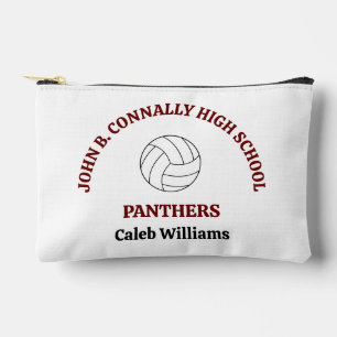 Personalisierter Rotschwarzer High School Volleyba Zubehörtasche
