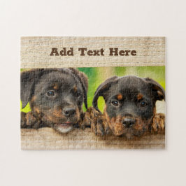 Personalisierter Rottweiler Welpenhund Puzzle