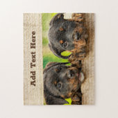 Personalisierter Rottweiler Welpenhund Puzzle (Vertikal)