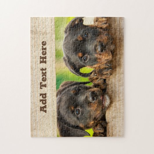 Personalisierter Rottweiler Welpenhund Puzzle (Vertikal)