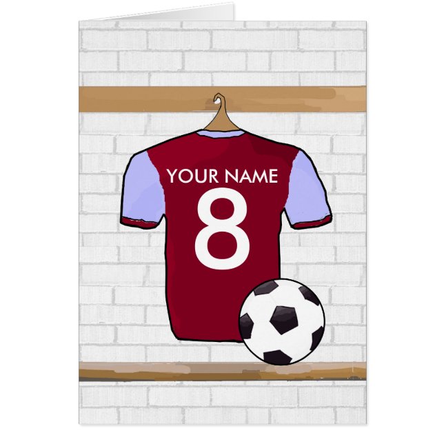 Personalisierter Rotwein-blauer Fußball-Fußball (Vorne)