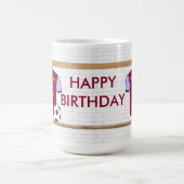 Personalisierter Rotwein-blauer Fußball-Fußball Kaffeetasse (Mittel)