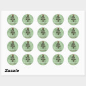 Personalisierter Round Christmas Sticker (Blatt)