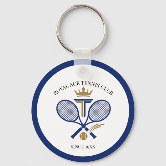 Personalisierter Royal Tennis Club Schlüsselanhänger (Vorderseite)