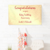 Personalisierter Ruby-Hochzeitstag Banner (Insitu)
