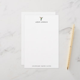 Personalisierter Ruby-throated Hummingbird Briefpapier