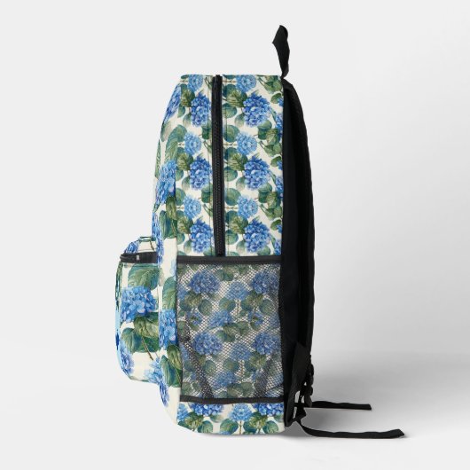 Personalisierter Rucksack mit blauer Hydrangeas (Rechts)