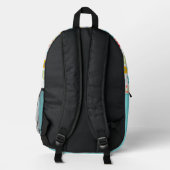 Personalisierter Rucksack mit farbenfrohem Blumenm (Rückseite)