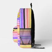 Personalisierter Rucksack mit farbigen Streifen HA (Rechts)