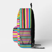 Personalisierter Rucksack mit farbigen Streifen HA (Rechts)