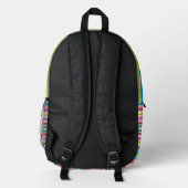 Personalisierter Rucksack mit farbigen Streifen HA (Rückseite)