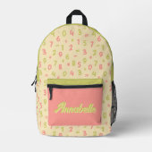 Personalisierter Rucksack mit mathematischem Desig (Vorderseite)