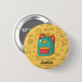 Personalisierter Rucksack zum Schulbeginn & Doodle Button (Vorne & Hinten)