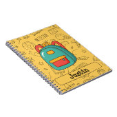 Personalisierter Rucksack zum Schulbeginn & Doodle Notizblock (Rechte Seite)