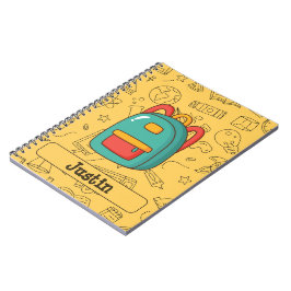 Personalisierter Rucksack zum Schulbeginn & Doodle Notizblock