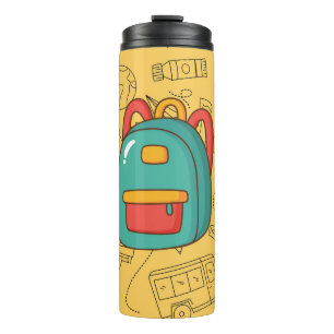Personalisierter Rucksack zum Schulbeginn & Doodle Thermosbecher