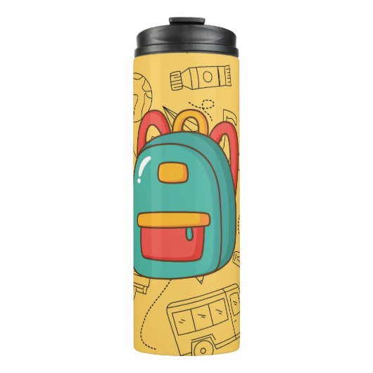 Personalisierter Rucksack zum Schulbeginn & Doodle Thermosbecher (Vorderseite)