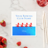 Personalisierter Ruderclub-Team Paper Napkin Serviette (Beispiel)