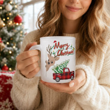 Personalisierter Rudolph Frohe Weihnachten Vintage