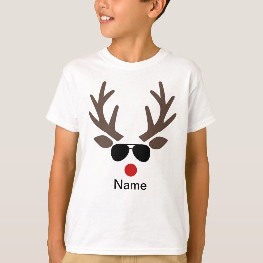 Personalisierter Rudolph Rudolph Rentier T - Shirt (Vorderseite)