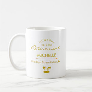 Personalisierter Ruhestand Auf Wiedersehen Stress  Kaffeetasse