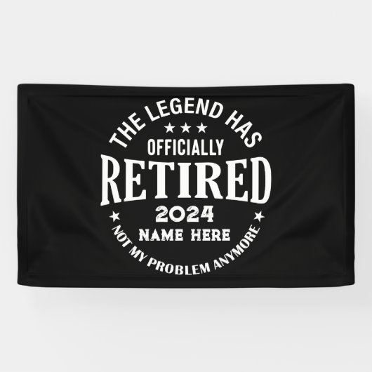 Personalisierter Ruhestand Die Legende ist in Rent Banner (Horizontal)