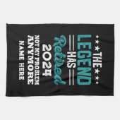 Personalisierter Ruhestand Die Legende ist in Rent Geschirrtuch (Horizontal)