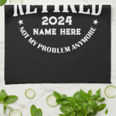 Personalisierter Ruhestand Die Legende ist in Rent Geschirrtuch (Gefaltet)