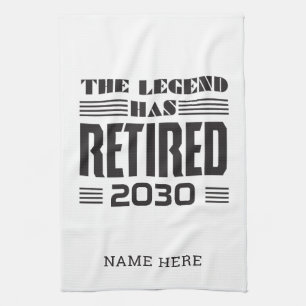 Personalisierter Ruhestand Die Legende ist in Rent Geschirrtuch