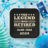 Personalisierter Ruhestand Die Legende ist in Rent Pappteller (Party)