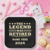 Personalisierter Ruhestand Die Legende ist in Rent Pappteller (Party)