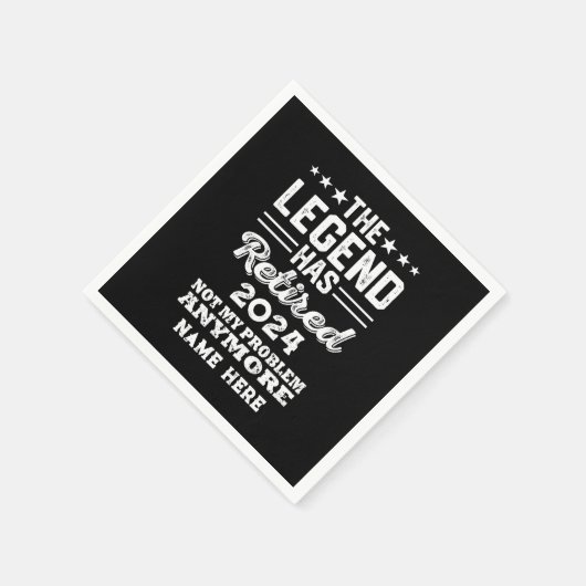 Personalisierter Ruhestand Die Legende ist in Rent Serviette (Ecke)