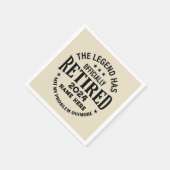 Personalisierter Ruhestand Die Legende ist in Rent Serviette (Ecke)