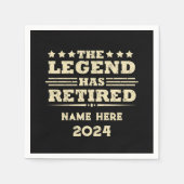 Personalisierter Ruhestand Die Legende ist in Rent Serviette (Vorderseite)