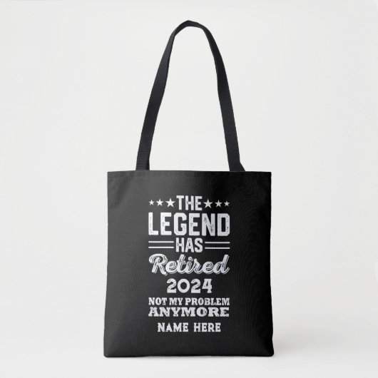 Personalisierter Ruhestand Die Legende ist in Rent Tasche (Vorderseite)