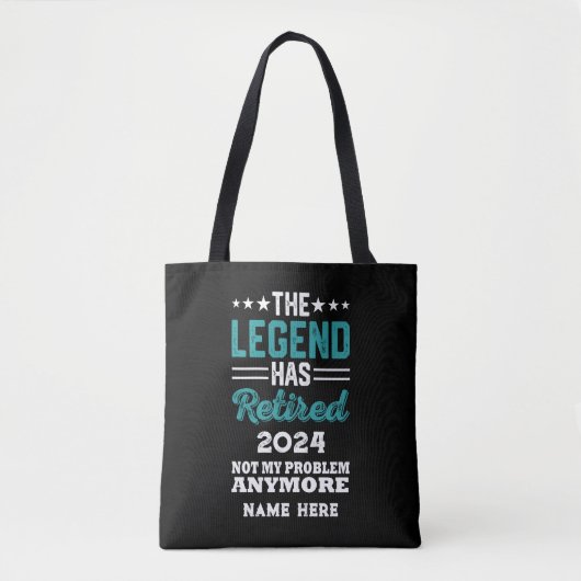 Personalisierter Ruhestand Die Legende ist in Rent Tasche (Vorderseite)