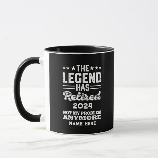 Personalisierter Ruhestand Die Legende ist in Rent Tasse (Links)