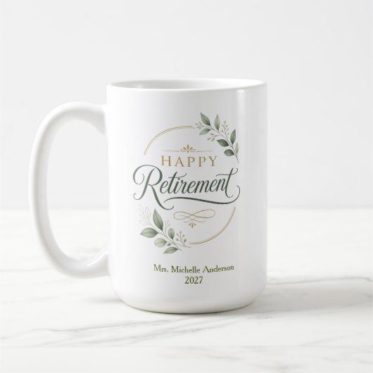 Personalisierter Ruhestand Kaffeetasse (Links)