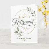 Personalisierter Ruhestand Karte (Gelbe Blume)