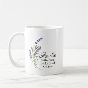 Personalisierter Ruhestand Steht Ihnen Gut Floral Kaffeetasse