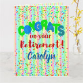 Personalisierter Ruhestand von Super Size Karte (Gelbe Blume)