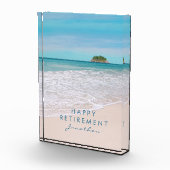 Personalisierter Ruhestand von Tropical Beach Fotoblock (Rechts)