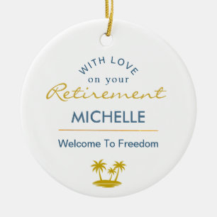 Personalisierter Ruhestand Willkommen in der Freih Keramik Ornament