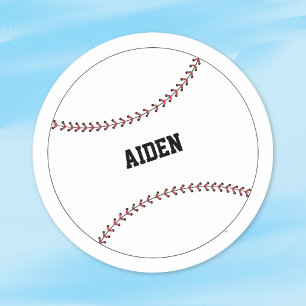 Personalisierter runder Baseball-Kind-Aufkleber Aufkleber