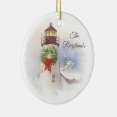 Personalisierter Rundgang Keramik Leuchtturm Ornament (Rechts)