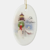 Personalisierter Rundgang Keramik Leuchtturm Ornament (Rechts)