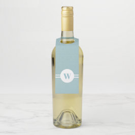 Personalisierter Rundrahmen, Streifen, blumenbewac Flaschenanhänger