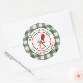 Personalisierter Rundurlaub mit Liebe buchen Runder Aufkleber (Umschlag)