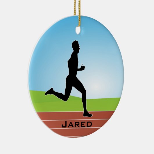 Personalisierter Runner-Ornament Keramik Ornament (Rechts)