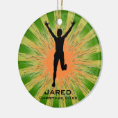 Personalisierter Runner-Ornament Keramik Ornament (Links)